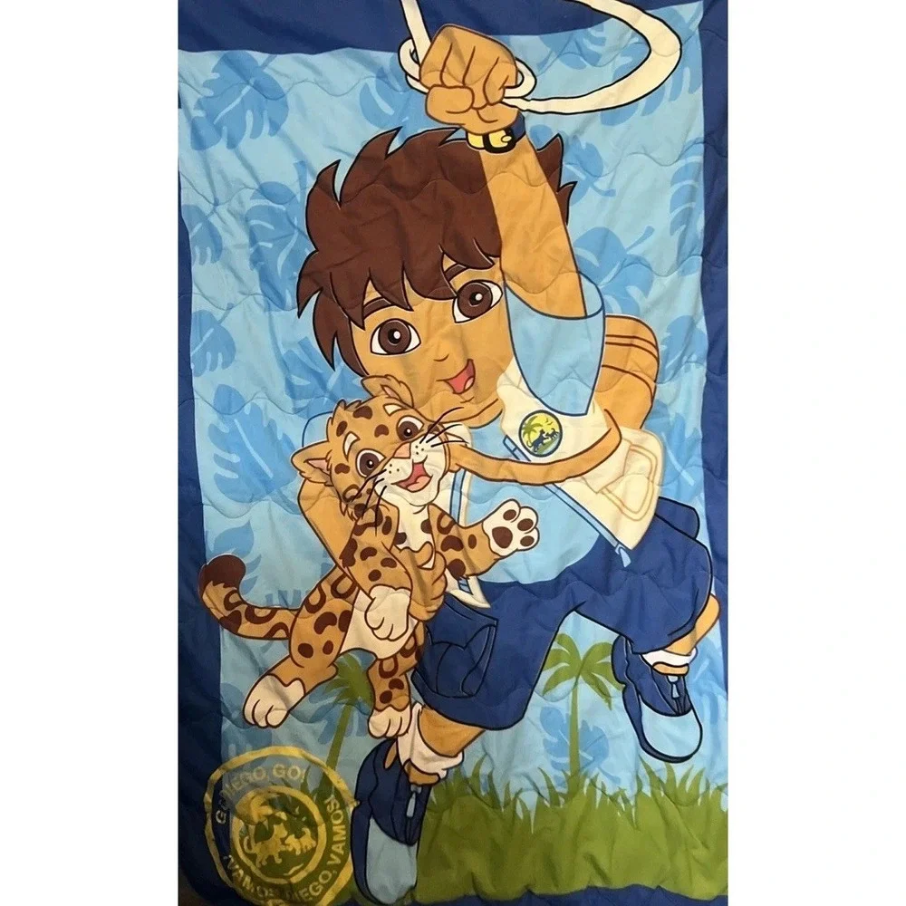 Nickelodeon Go Diego Go Kids Blanket Blue Jungle Animals 38